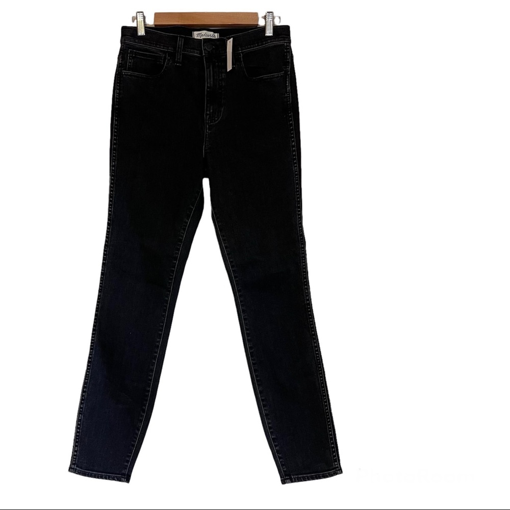 MadeWell 10” High Riser Skinny Skinny black wash size 28 jeans